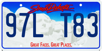 SD license plate 97LT83