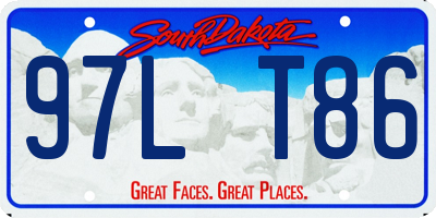 SD license plate 97LT86