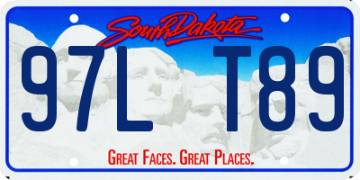 SD license plate 97LT89