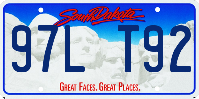 SD license plate 97LT92