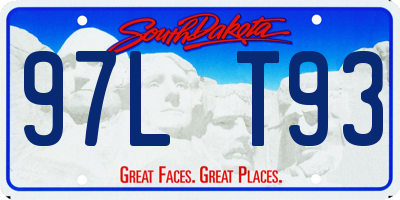 SD license plate 97LT93