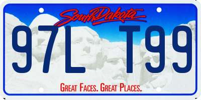 SD license plate 97LT99