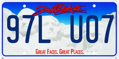 SD license plate 97LU07