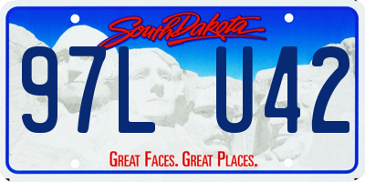 SD license plate 97LU42