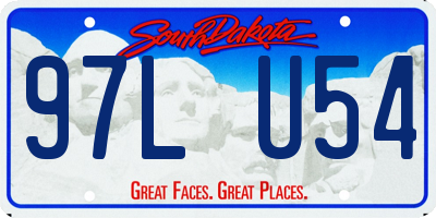 SD license plate 97LU54