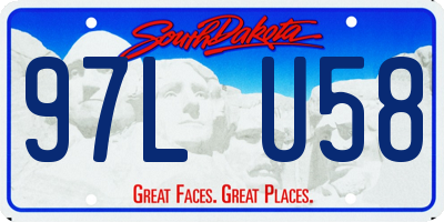 SD license plate 97LU58
