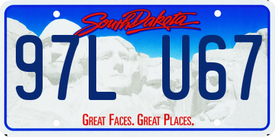 SD license plate 97LU67