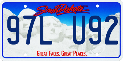 SD license plate 97LU92