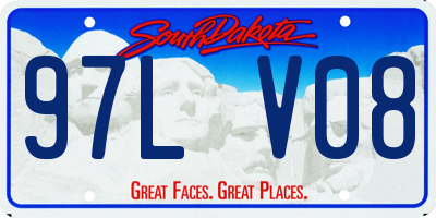 SD license plate 97LV08