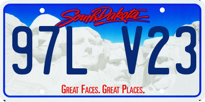 SD license plate 97LV23