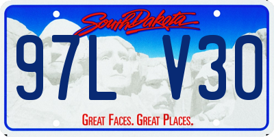 SD license plate 97LV30