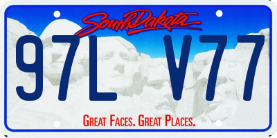 SD license plate 97LV77