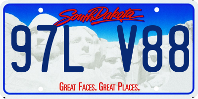 SD license plate 97LV88