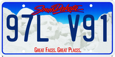 SD license plate 97LV91