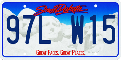 SD license plate 97LW15