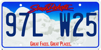 SD license plate 97LW25
