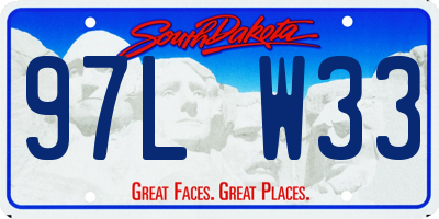 SD license plate 97LW33
