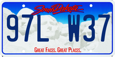 SD license plate 97LW37