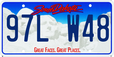 SD license plate 97LW48