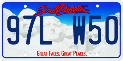 SD license plate 97LW50