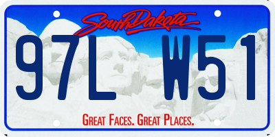 SD license plate 97LW51
