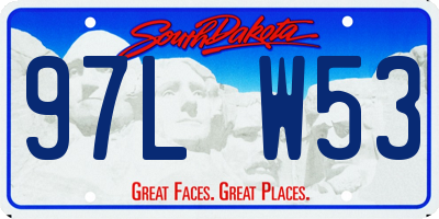 SD license plate 97LW53