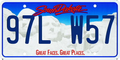 SD license plate 97LW57