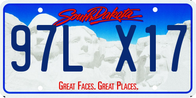 SD license plate 97LX17