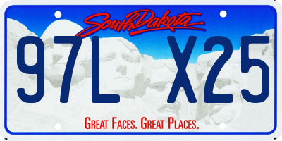 SD license plate 97LX25