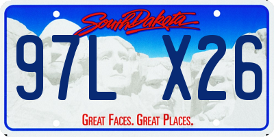 SD license plate 97LX26