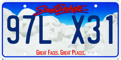SD license plate 97LX31