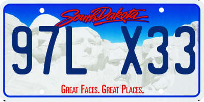 SD license plate 97LX33