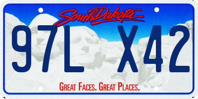 SD license plate 97LX42