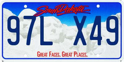 SD license plate 97LX49