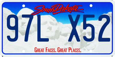 SD license plate 97LX52
