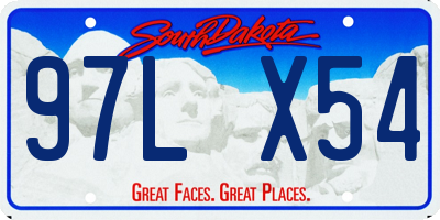 SD license plate 97LX54