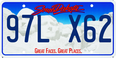 SD license plate 97LX62
