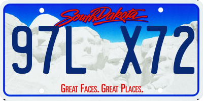 SD license plate 97LX72