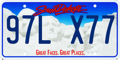 SD license plate 97LX77