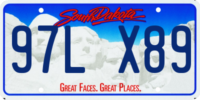 SD license plate 97LX89