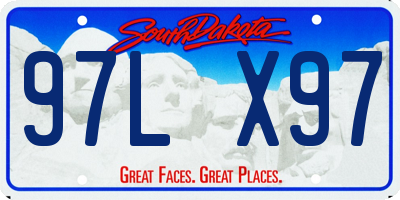 SD license plate 97LX97