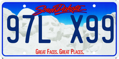 SD license plate 97LX99