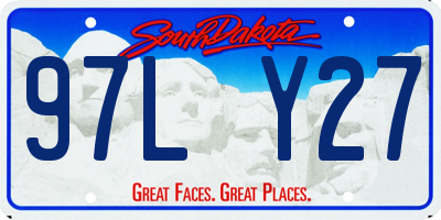 SD license plate 97LY27