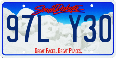 SD license plate 97LY30