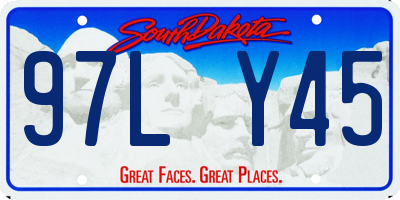 SD license plate 97LY45