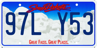 SD license plate 97LY53