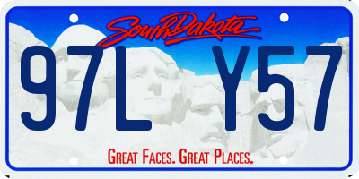 SD license plate 97LY57