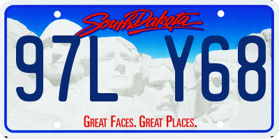 SD license plate 97LY68