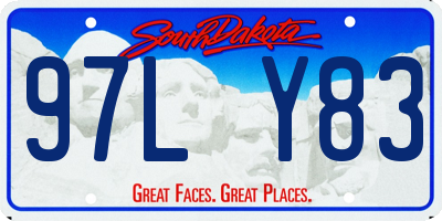 SD license plate 97LY83