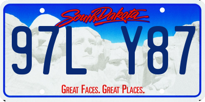 SD license plate 97LY87